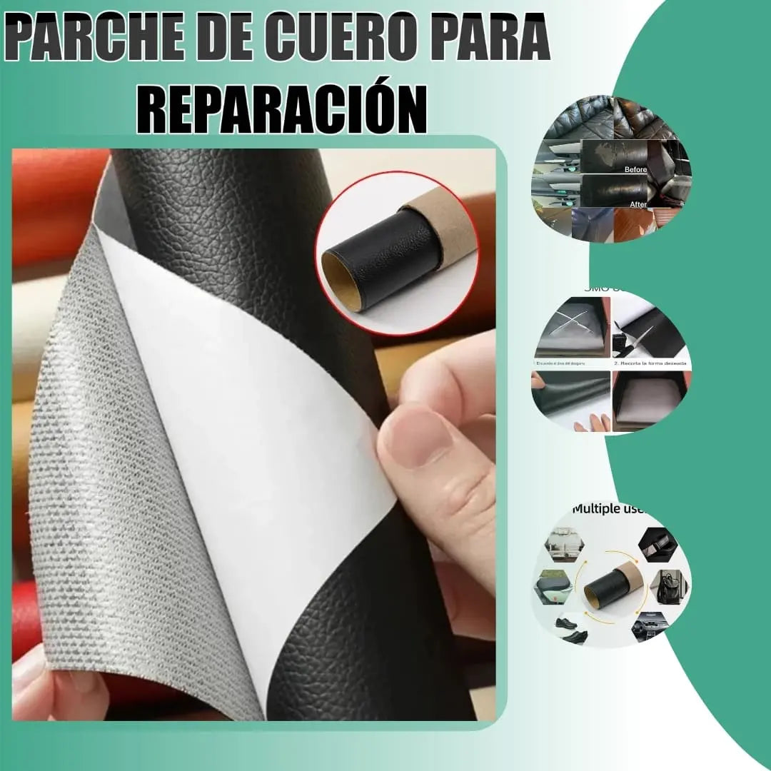 PARCHE DE CUERO PARA REPARACIÓN PACK DE 2 UNIDADES